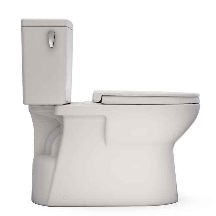 TOTO MS472124CEFG#12 Glaston Two-Piece Elongated 1.28 GPF Universal Height Toilet with Seat, Sedona Beige