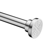 ANZZI 35-55 Inches Shower Curtain Rod with Shower Hooks in Polished Chrome