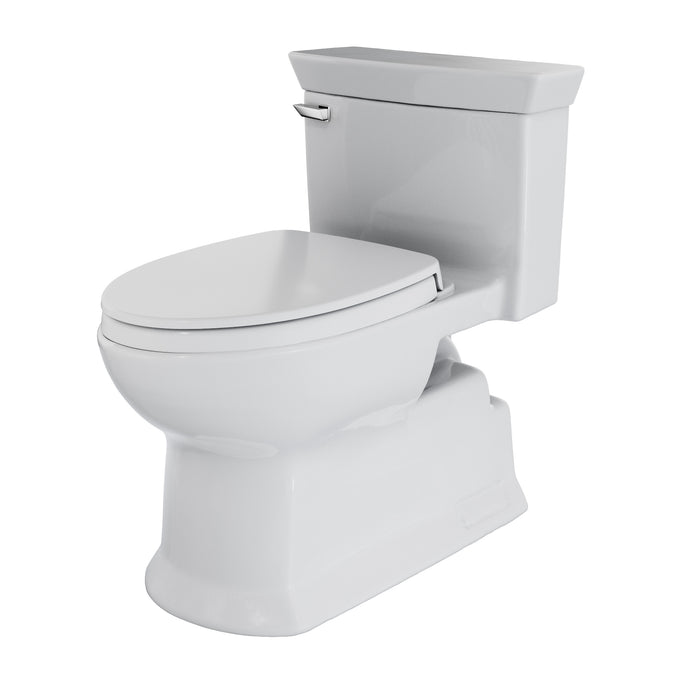 TOTO MS964124CEFG#01 Soiree One Piece Elongated 1.28 GPF Universal Height Skirted Toilet