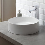 TOTO LT573#01 Arvina Round Vessel Bathroom Sink, Cotton White