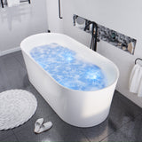 ANZZI FT-AZ067 Jericho Series 67" Air Jetted Freestanding Acrylic Bathtub in White