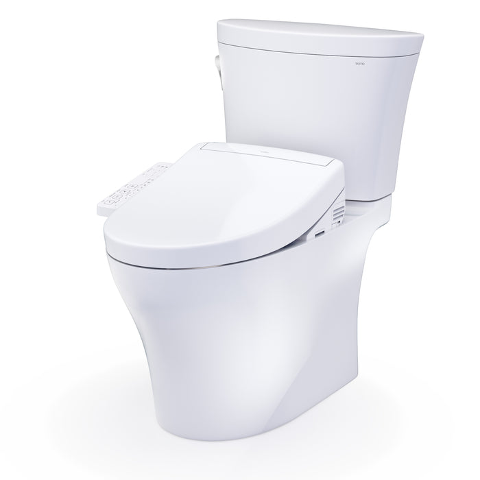 TOTO MW4483346CEMFGN#01 Washlet+ Aquia IV Arc Elongated Dual Flush Universal Height Toilet with S2 Bidet Seat