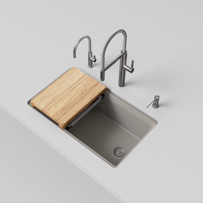 Blanco 443315 Inteos SILGRANIT 33" Single Bowl Undermount Workstation Kitchen Sink - Truffle
