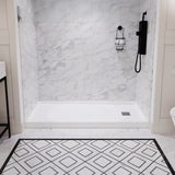 ANZZI SB-AZ101R ALEXANDER 60" x 30" Right Drain Shower Base in White