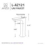 ANZZI L-AZ121BN Saunter Single Hole Single-Handle Vessel Bathroom Faucet in Brushed Nickel