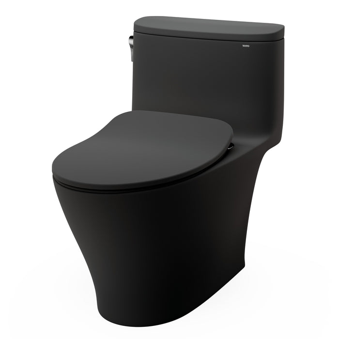TOTO MS642234CEFG#MBL Nexus One-Piece Elongated Toilet with a Slim SoftClose Seat, Matte Black
