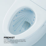 TOTO MS8732CUMFG#01B NEOREST LS Dual Flush Integrated Bidet Toilet, Cotton White with Black Trim