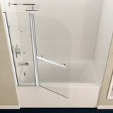 ANZZI SD05401CH-3060L 5 ft. Bathtub in White with 48" x 58" Frameless Tub Door in Polished Chrome