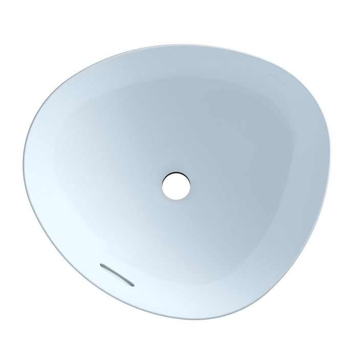TOTO LT477G#01 Kiwami Asymmetrical Vessel Bathroom Sink with CEFIONTECT, Cotton White