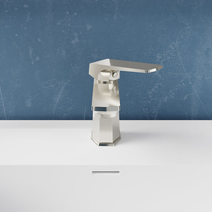 ANZZI L-AZ903BN Single Handle Single Hole Bathroom Faucet With Pop-up Drain in Brushed Nickel