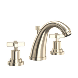 House of Rohl A1208XMSTN-2 Lombardia C-Spout Widespread Bathroom Faucet