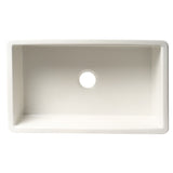 ALFI Brand ABF3219SUD-W Fireclay White 32" x 19" Single Bowl Kitchen Sink with Grid