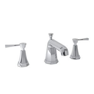 Rohl U.3141LS-APC-2 Perrin and Rowe Deco High Neck Widespread Bathroom Faucet