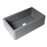 ALFI Brand AB33FARM-T Titanium 33" Granite Composite Single Bowl Drop-in Farm Sink