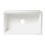 ALFI Brand AB33FARM-W White 33" Granite Composite Single Bowl Drop-in Farm Sink