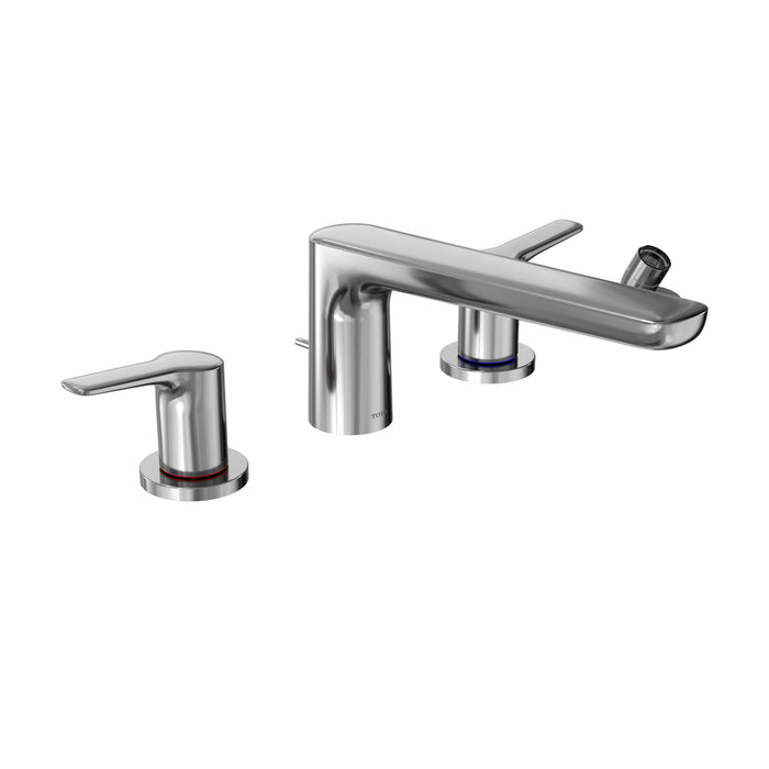TOTO TBG03202U#CP GS Four-hole Deck-Mount Roman Tub Filler Trim with Handshower, Polished Chrome