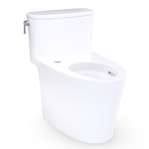 TOTO Aurora 1G One-Piece Elongated 1.0 GPF WASHLET+ and Auto Flush Ready Universal Height Toilet with CEFIONTECT, Cotton White - CST686CUFGAT40#01