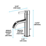 TOTO TLG11301U#CP GF Series Single Handle Bathroom Sink Faucet with Drain Assembly, Polished Chrome