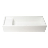 ALFI Brand AB39TR 39" White Above Mount Fireclay Bathroom Trough Sink