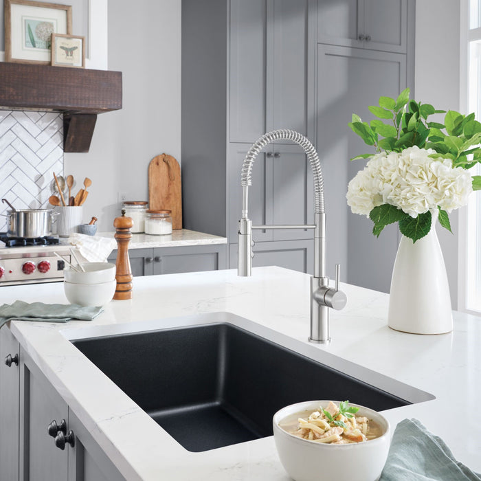Blanco 443195 Liven SILGRANIT 33" Super Single Dual Mount Kitchen Sink - Anthracite