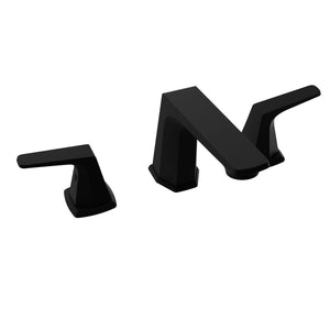 ANZZI 2-Handle 3-Hole 8 in. Widespread Bathroom Faucet With Pop-up Drain in Matte Black