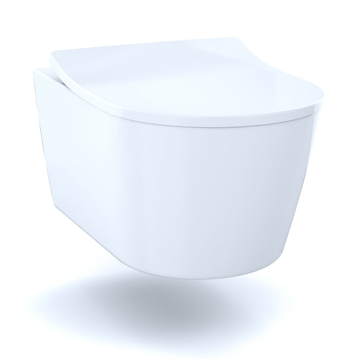 TOTO CWT447247CMFG#MS RP Wall-Hung D-Shape Toilet and DuoFit In-Wall Dual-Flush Tank System, Matte Silver