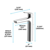 TOTO TLG03305U#BN GS Series Single Handle Bathroom Faucet for Sink with Drain Assembly, Brushed Nickel