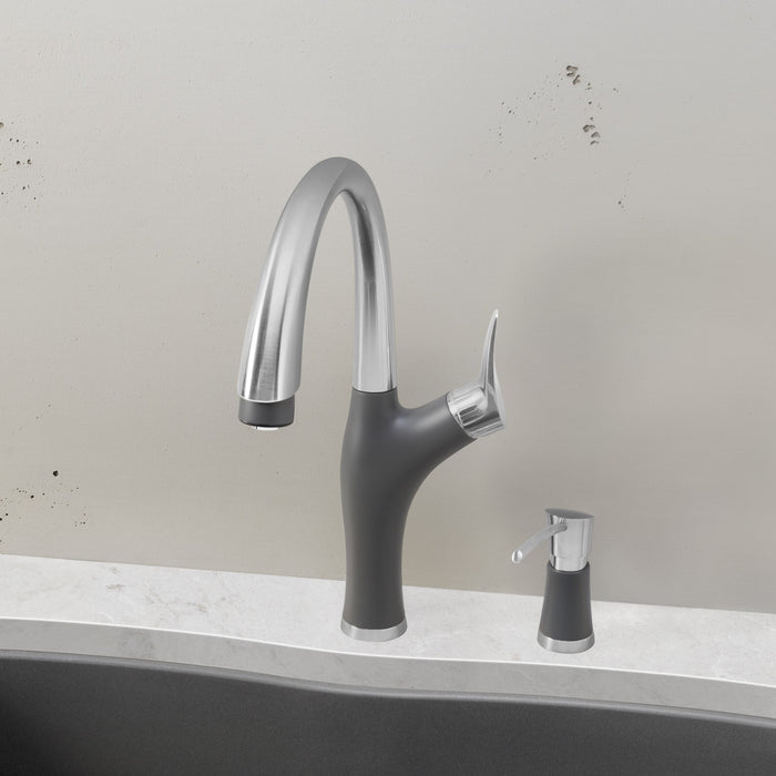 Blanco 442033 Artona Pull-Down Dual-Spray Kitchen Faucet - PVD Steel/Cinder