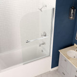 ANZZI SD05301CH-3260R 5 ft. Bathtub in White with 34" x 58" Frameless Tub Door in Polished Chrome