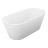 Rossetto 5.6 ft. Solid Surface Center Drain Freestanding Bathtub in Matte White