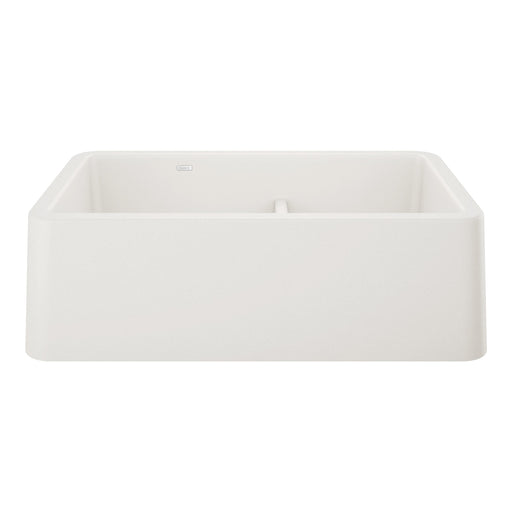 Blanco 402324 Ikon SILGRANIT 33" Double Bowl Apron-Front Farmhouse Sink with Low Divide - White