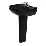 TOTO LPT241.4#51 Supreme Oval Pedestal Bathroom Sink for 4" Center Faucets, Ebony