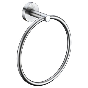 Caster Series Towel Ring in Brushed Nickel