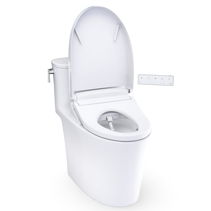 TOTO MW6863446CUFG#01 Aurora 1G WASHLET+ S5 One-Piece Elongated 1.0 GPF Universal Height Toilet