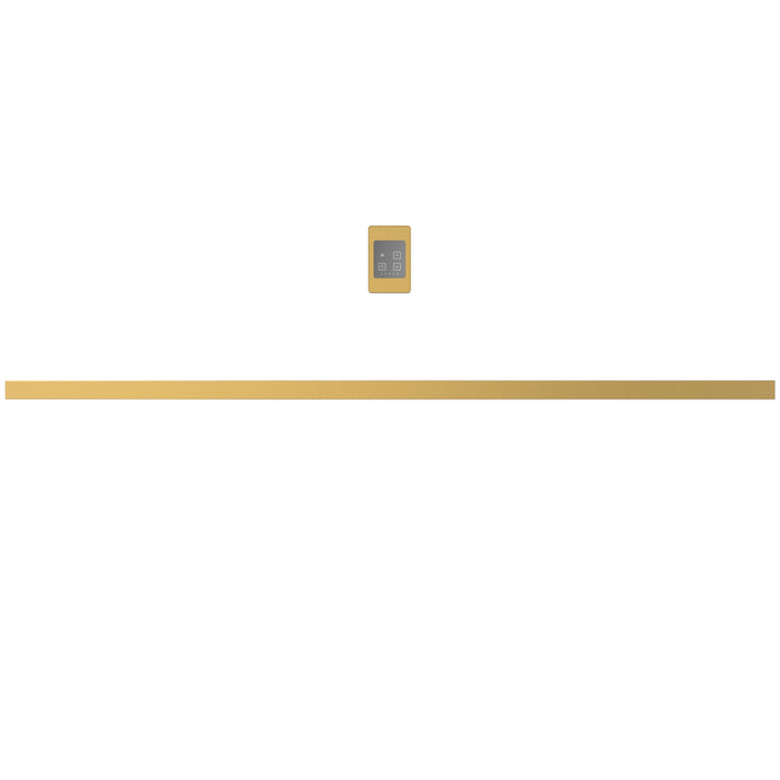 Amba i59SQ.SB Modello I Square 59" Hardwired Single Bar in Satin Brass