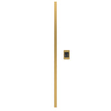 Amba i59SQ.SB Modello I Square 59" Hardwired Single Bar in Satin Brass