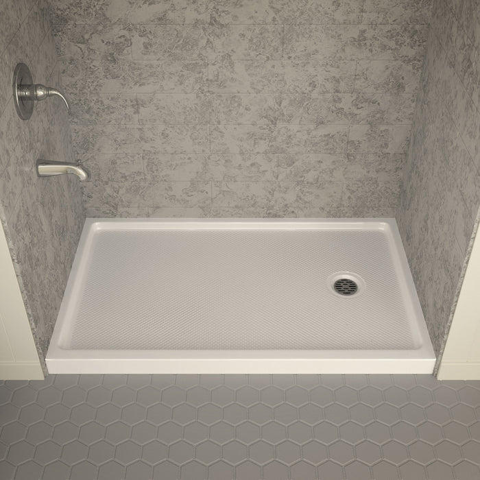 ANZZI SB-AZ007WR Colossi Series 36" x 60" Single Threshold Shower Base in White