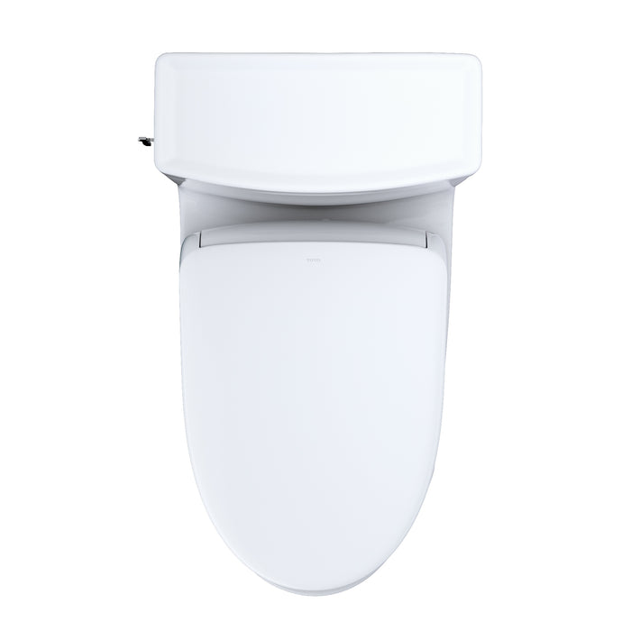 TOTO MW6264726CEFGA#01 WASHLET+ Aimes One-Piece Toilet with Auto Flush S7 Bidet Seat, Cotton White