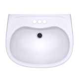 TOTO LHT242.4G#01 Prominence Oval Wall-Mount Bathroom Sink with Shroud for 4" Center Faucets, Cotton White