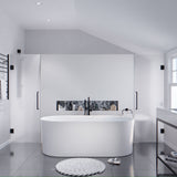 ANZZI FT-AZ067 Jericho Series 67" Air Jetted Freestanding Acrylic Bathtub in White