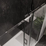 ANZZI SD-FRLS05702CH Rhodes Series 60" x 76" Frameless Sliding Shower Door with Handle in Chrome