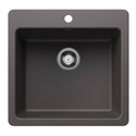 Blanco 443228 Liven SILGRANIT 21" Single Bowl Dual Mount Kitchen Sink - Cinder
