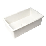 ALFI Brand ABF3219SUD-W Fireclay White 32" x 19" Single Bowl Kitchen Sink with Grid