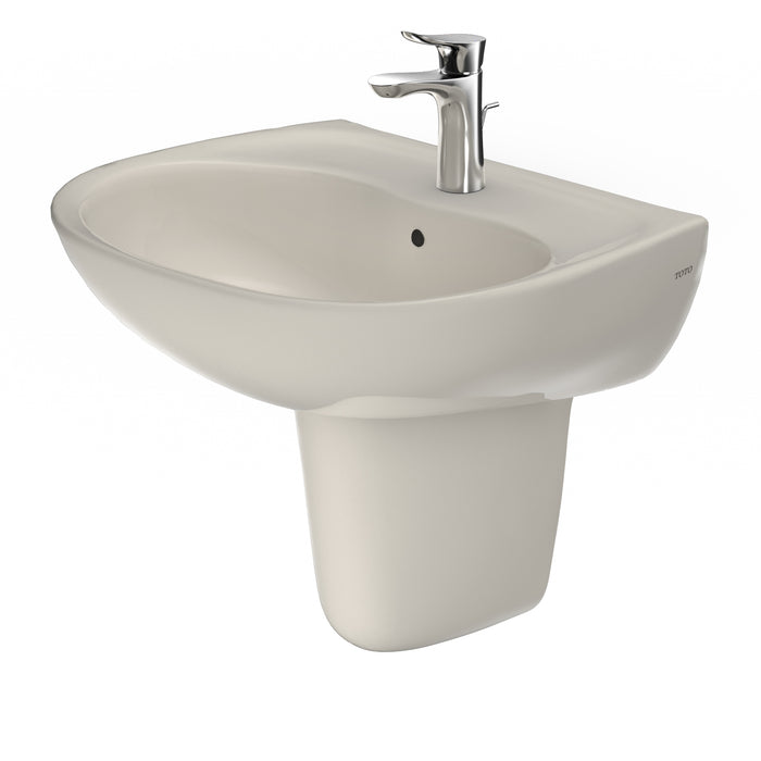 TOTO LHT241G#12 Supreme Oval Wall-Mount Bathroom Sink Shroud for Single Hole Faucets, Sedona Beige