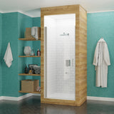 ANZZI SD-AZ051-01BN Lancer 23" x 72" Semi-Frameless Shower Door in Brushed Nickel