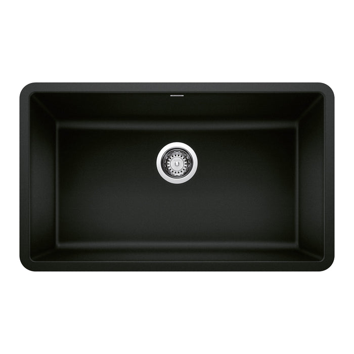Blanco 442931 Precis SILGRANIT 30" Single Bowl Undermount Kitchen Sink - Coal Black