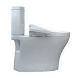 TOTO MW4463074CEMFGN#01 Aquia IV Two-Piece Elongated Universal Height Dual Flush Toilet and WASHLET C2 Bidet Seat