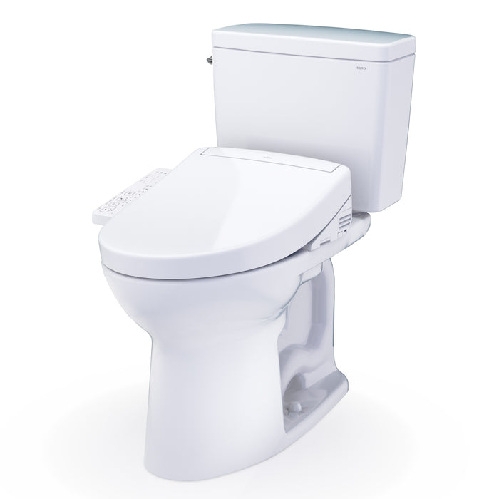TOTO MW7763346CSFG.10#01 Drake Washlet+ Elongated 1.6 GPF Universal Height Toilet with S2 Bidet Seat, 10" Rough-In