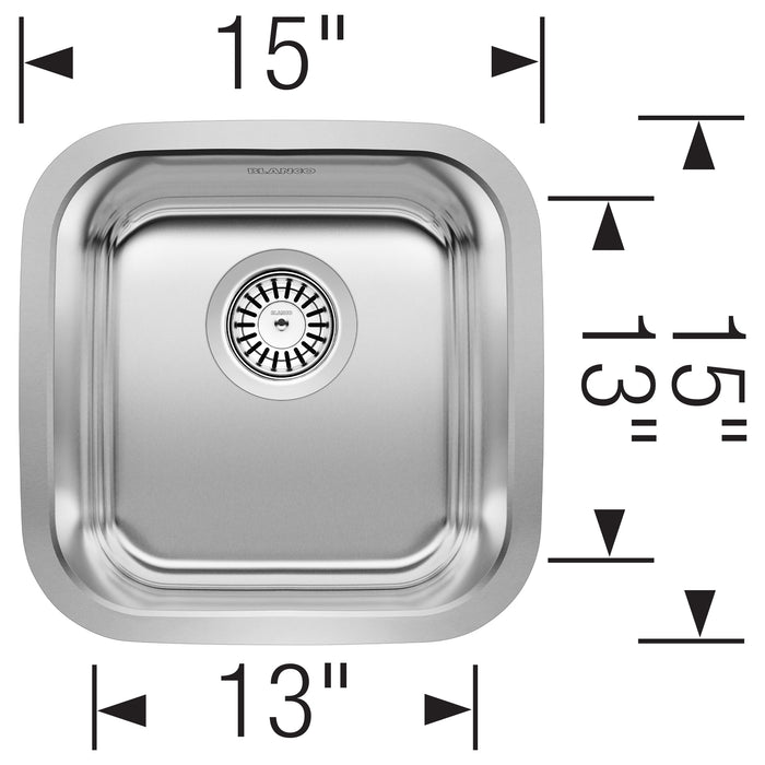 Blanco 441026 Stellar 15" Undermount Stainless Steel Bar Sink