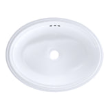 TOTO LT641#01 Dartmouth Oval Undermount Bathroom Sink, Cotton White